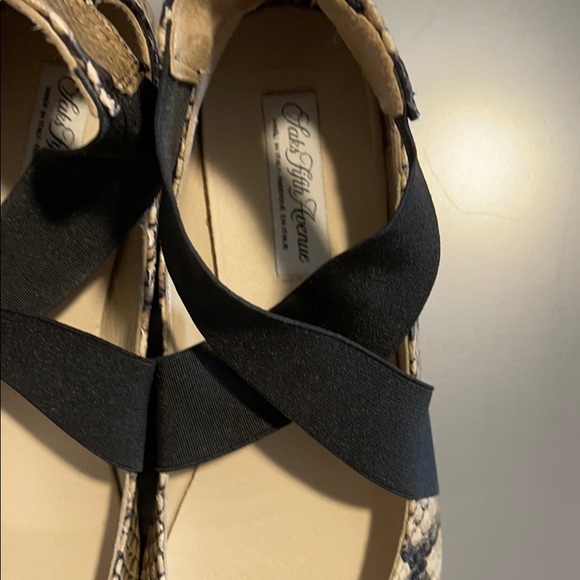 SAKS 5th Ave XCross Python Ballet Flats Blk Roccia. Never worn! - Picture 6 of 9